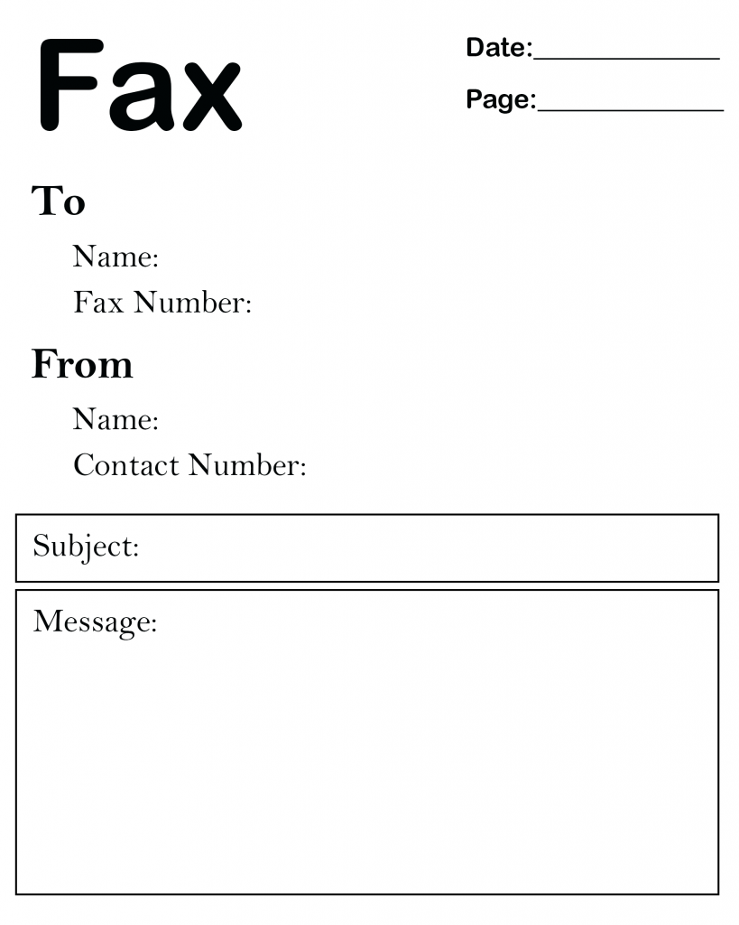 Free Printable Fax Cover Sheet Templates Sample Examples