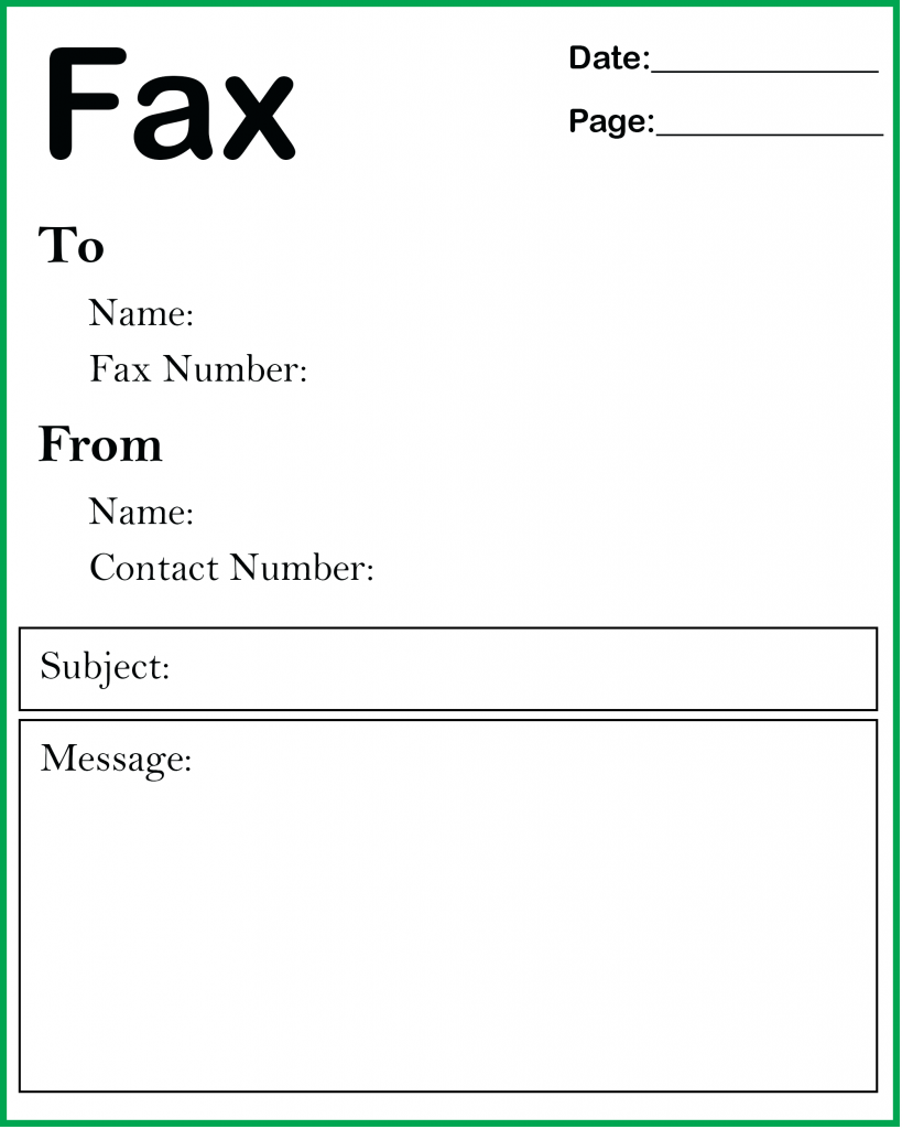 Fax Cover Sheet Professional