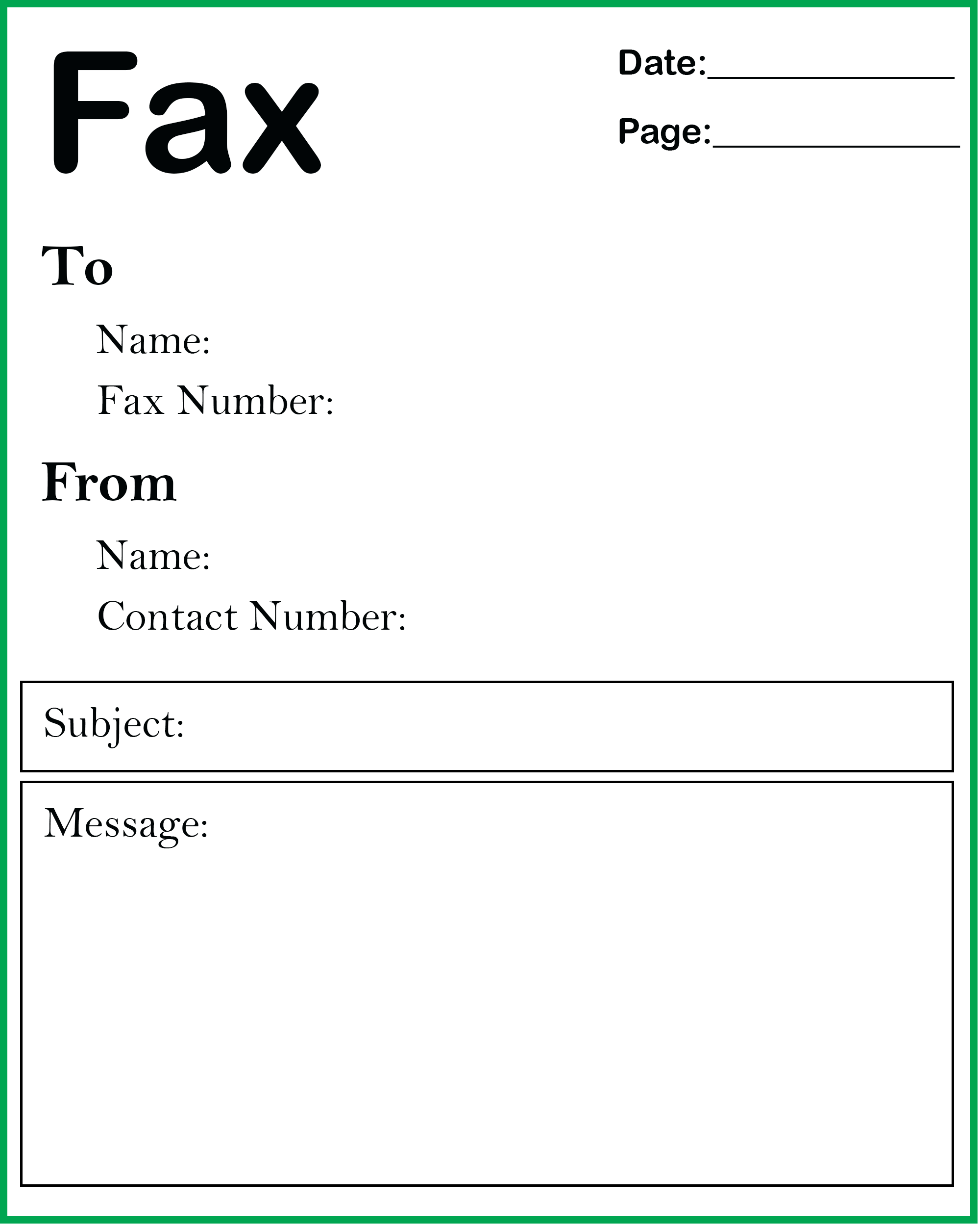 Professional Fax Cover Sheet Template in PDF & Word