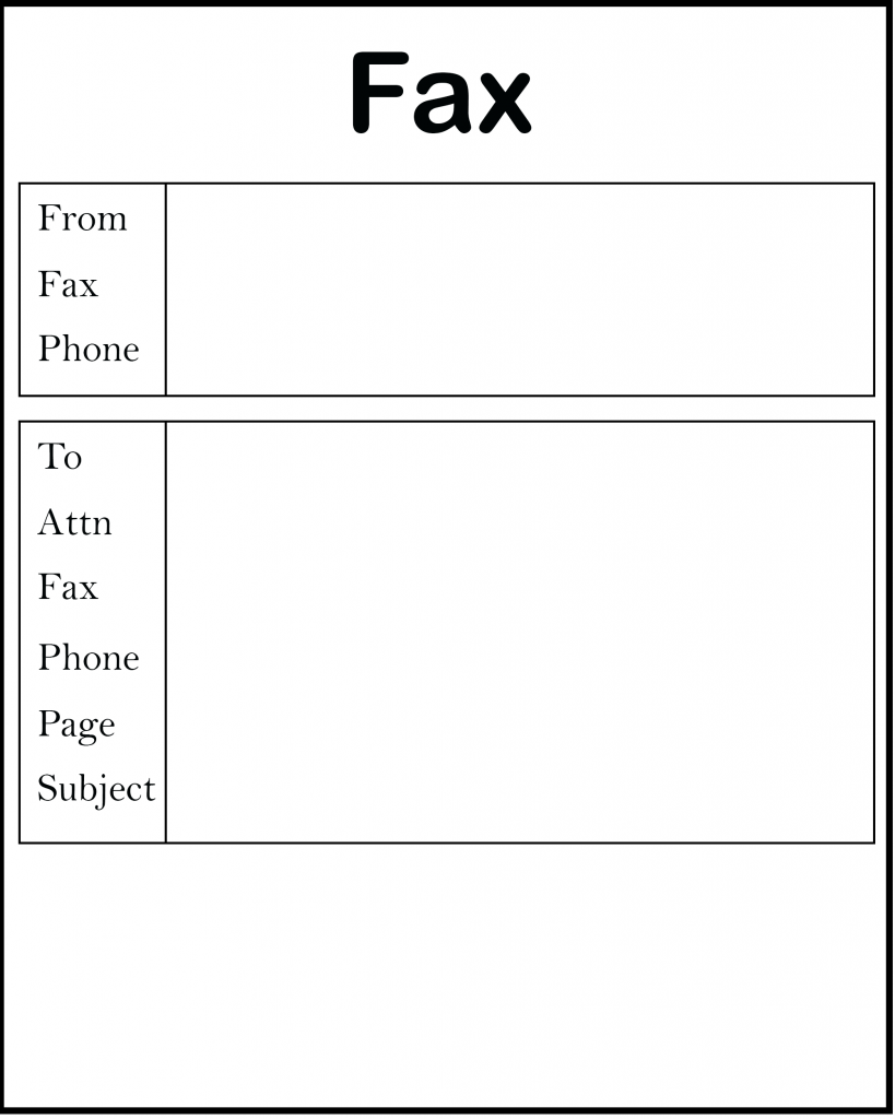 Fax Cover Sheet Template