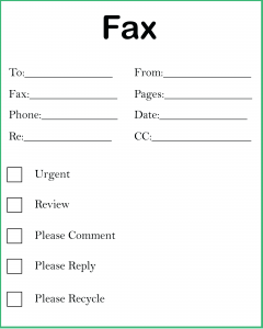 Fax Cover Sheet Excel