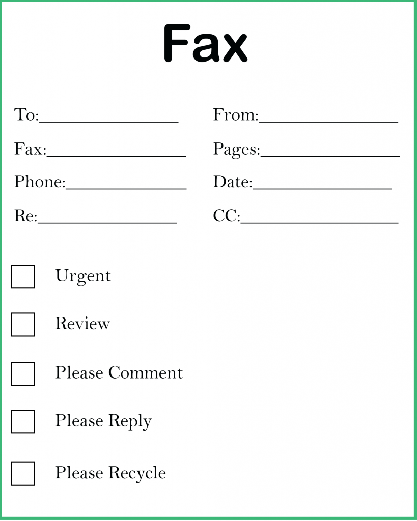 Fax Cover Sheet Excel, Fax Cover Sheet Printable