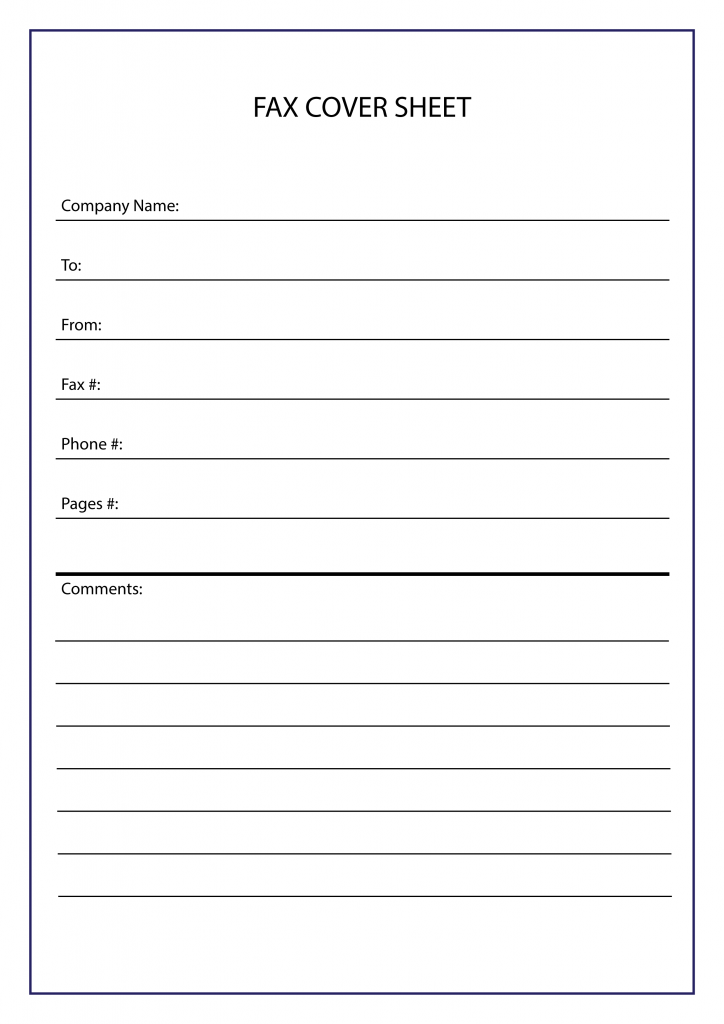 Confidential Medical Fax Cover Sheet