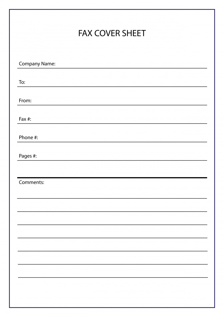 Free Printable Fax Cover Sheet Templates - Sample & Examples