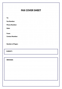 Printable Fax Cover Sheet pdf