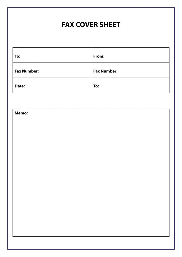 business fax cover sheet