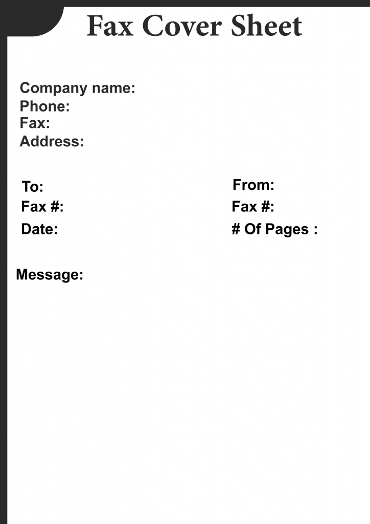 Confidential Fax Cover Letter