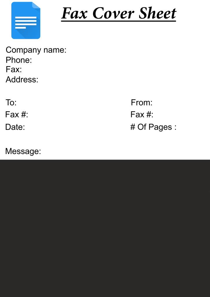 How To Use Google Docs Fax Cover Sheet