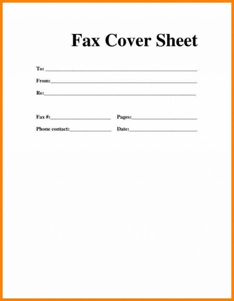 attention fax cover sheet