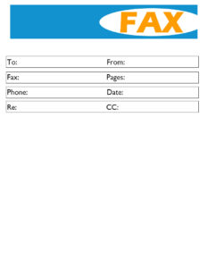 Printable Basic Fax Cover Sheet Download
