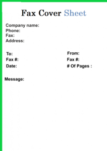fax cover sheet personal pdf