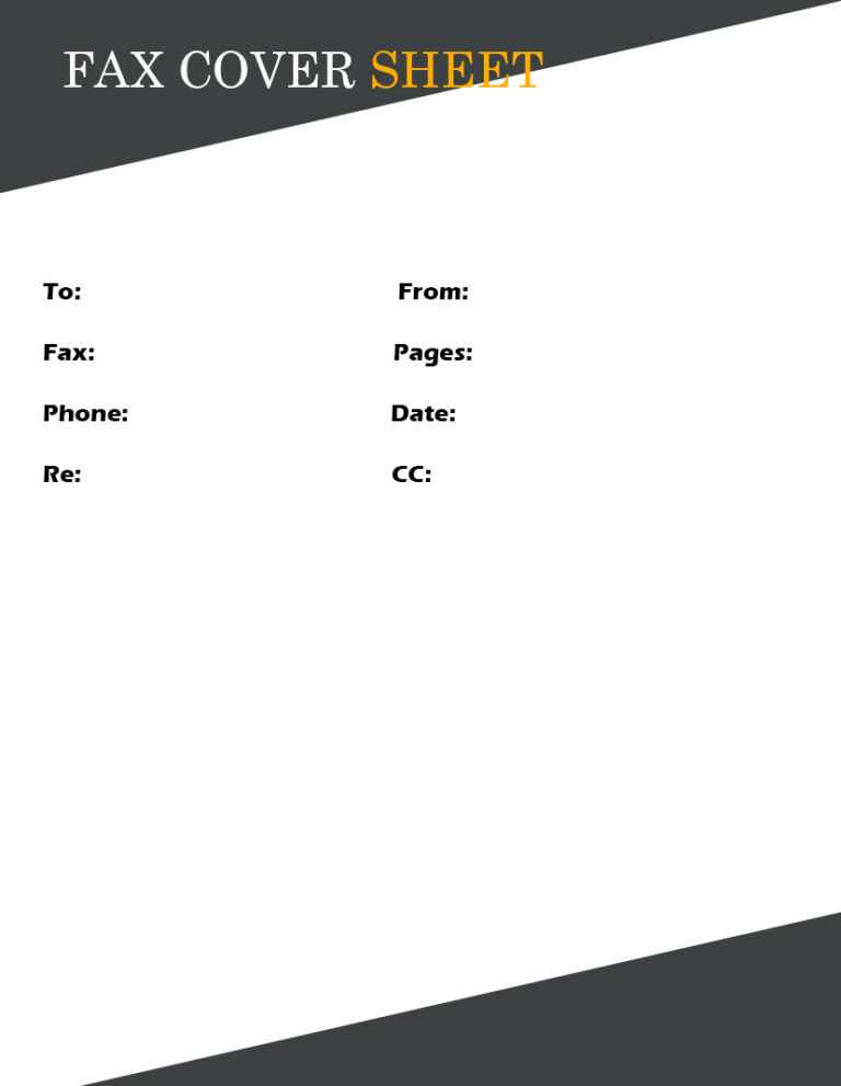 How To Use Fax Cover Sheet Google Docs Template
