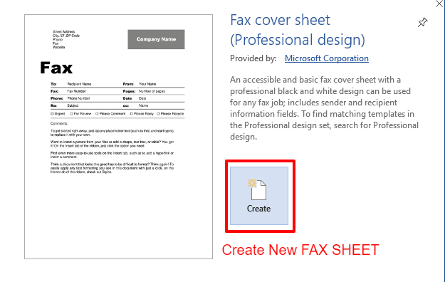 printable blank microsoft word fax cover sheet