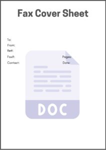 printable fax cover sheet google docs