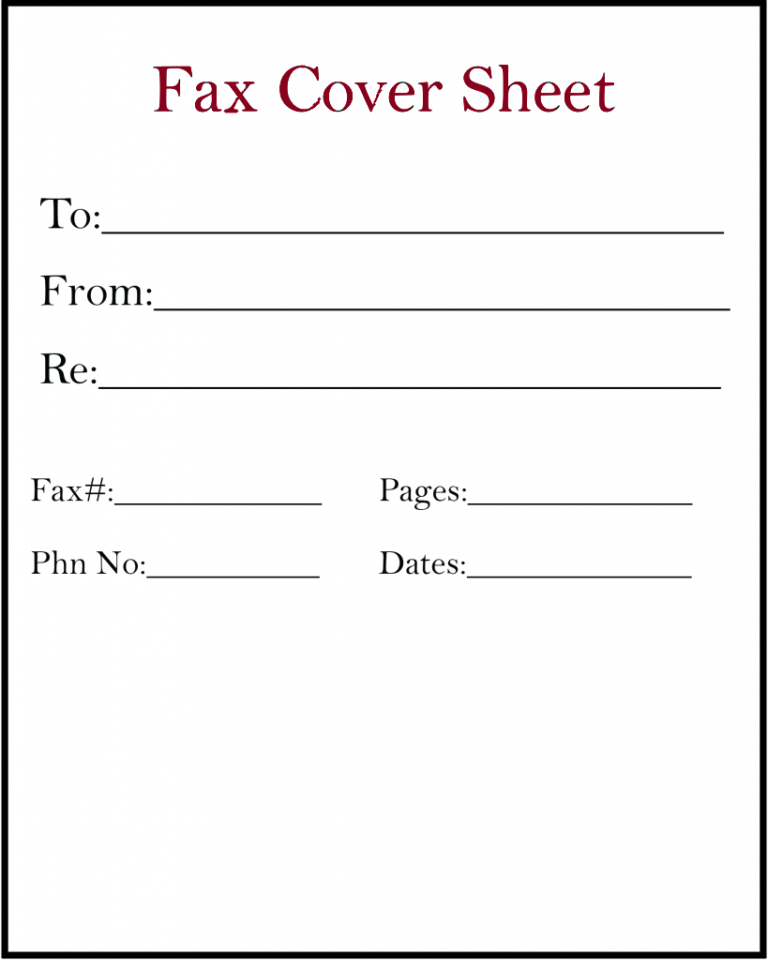 Professional Fax Cover Sheet Template in PDF & Word