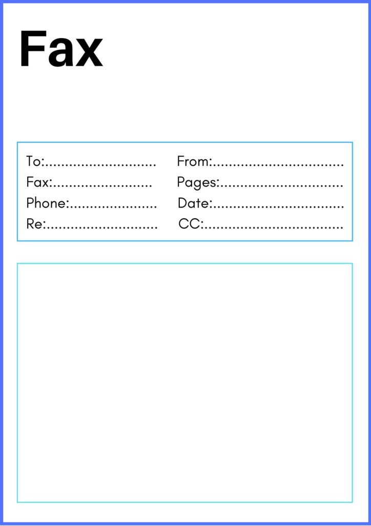 Fax Cover Page Template Pdf
