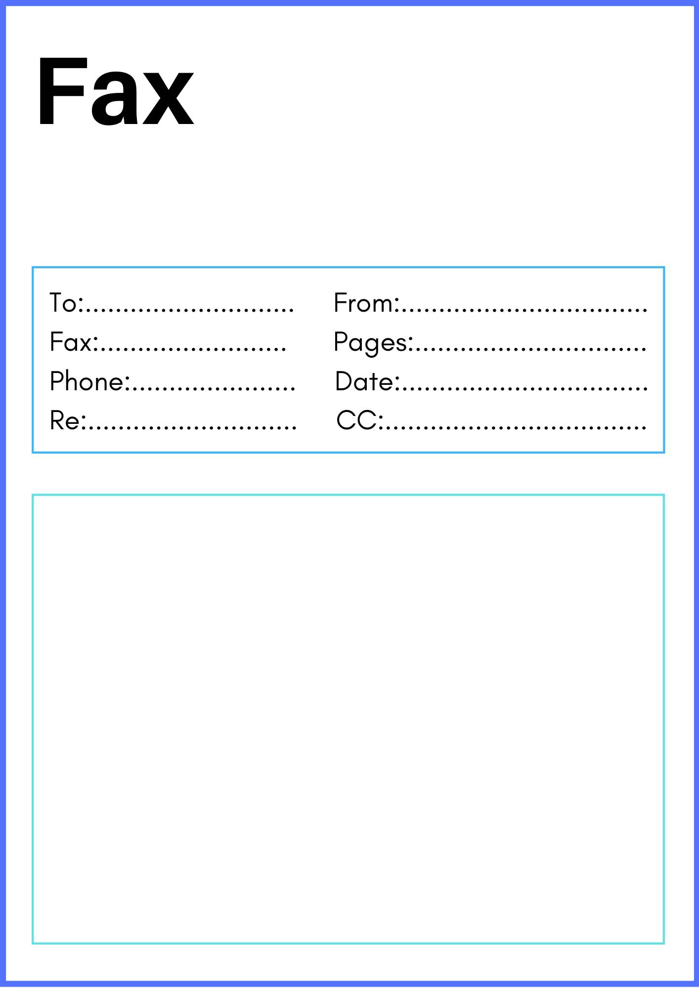 Fax Cover Sheet Template PDF