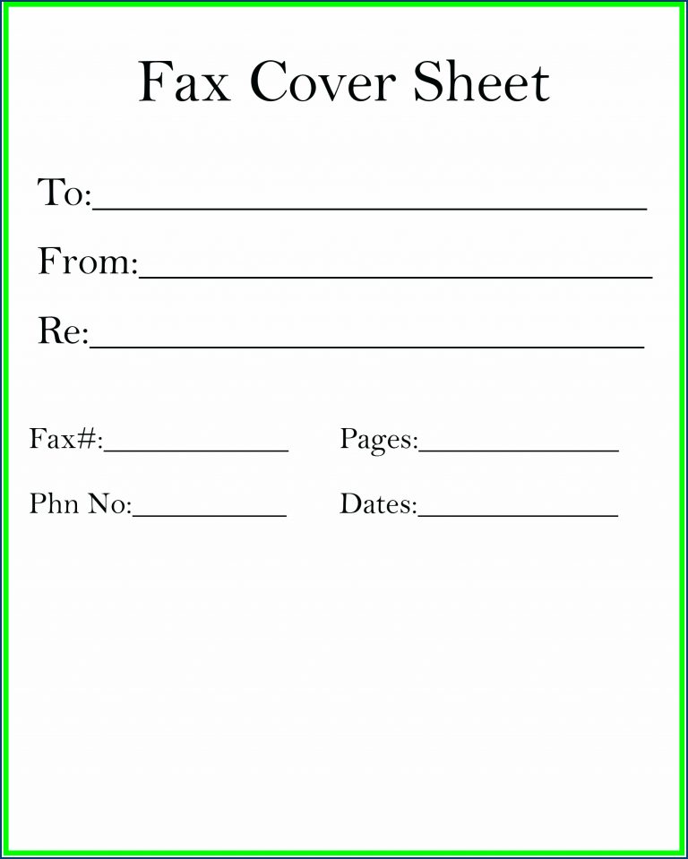 Basic Fax Cover Sheet template Fax Cover Sheet Template