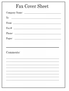 Free Fax Cover Sheet