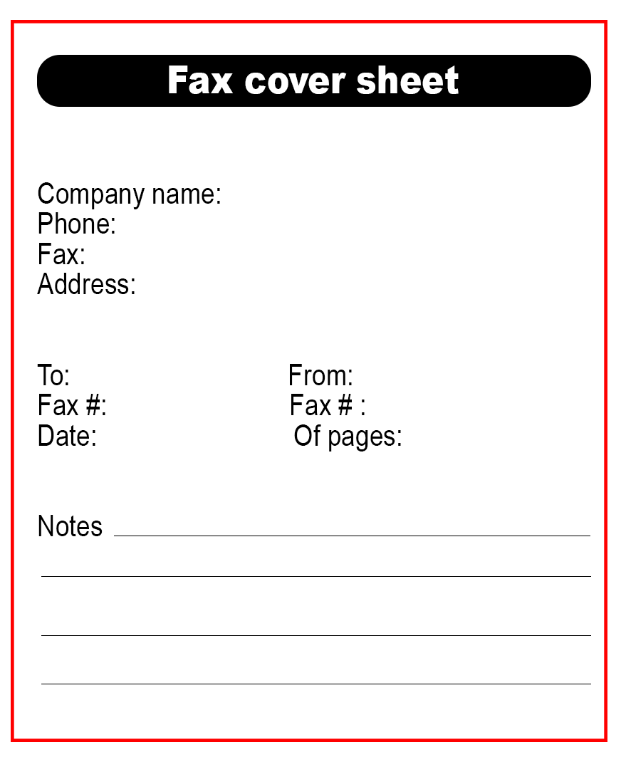 attention to fax cover sheet