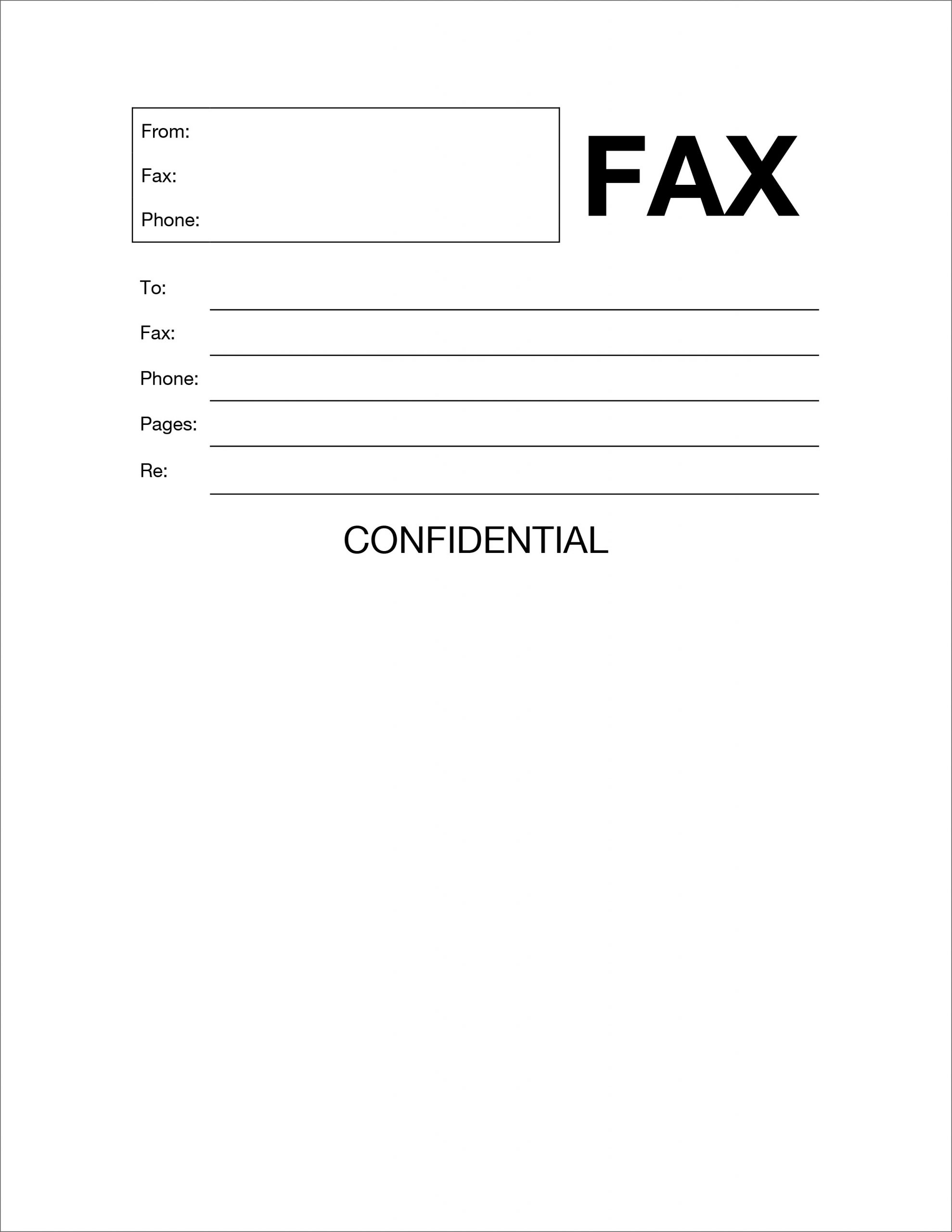 cover letter for fax