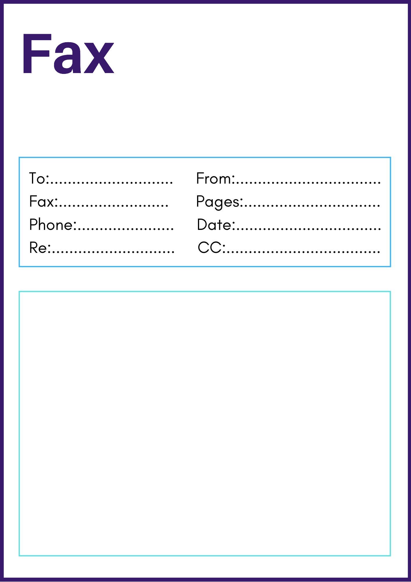 sample fax cover sheet template with examples