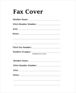 Fax Cover Letter