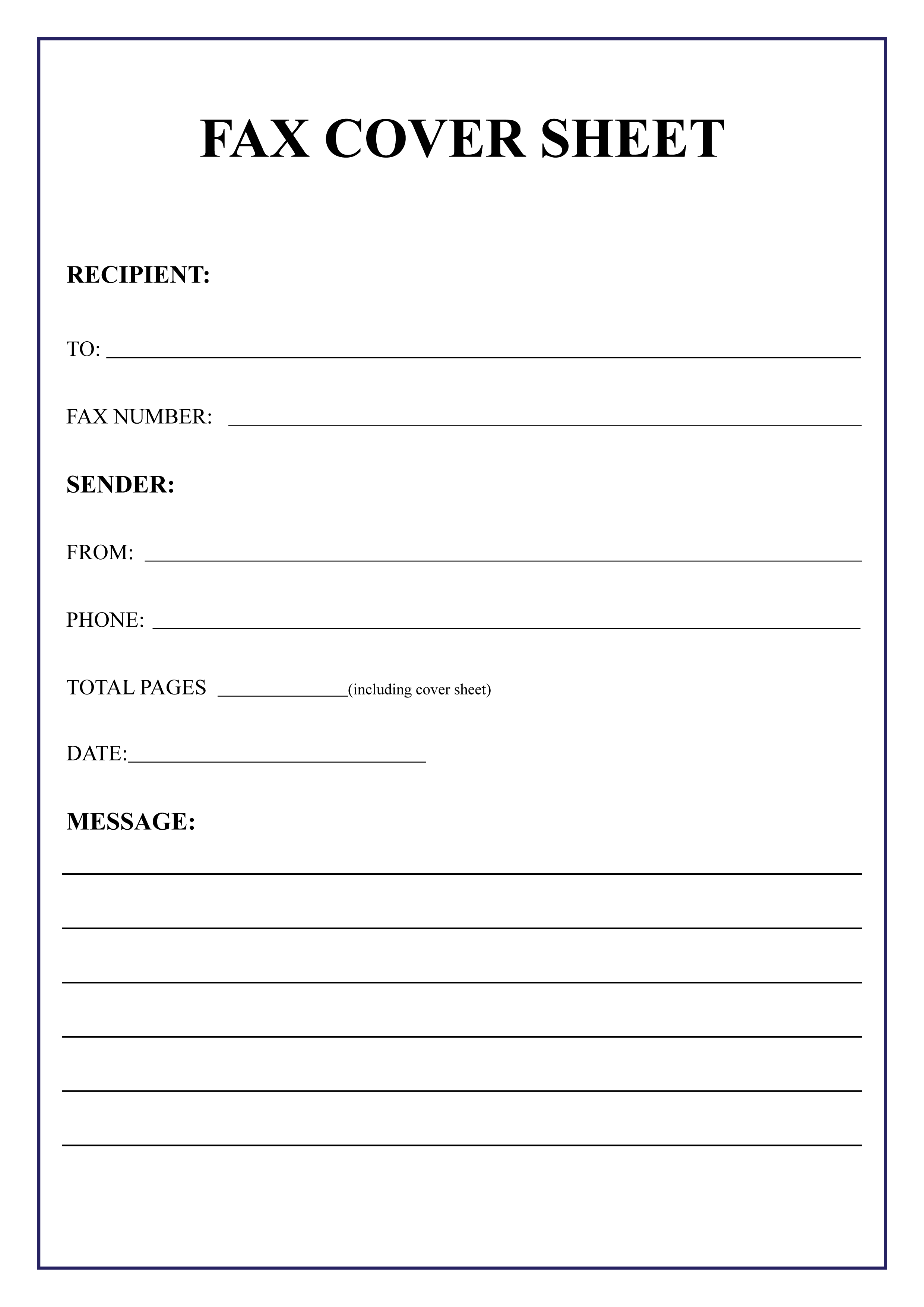 Sample Fax Cover Sheet Template With Examples