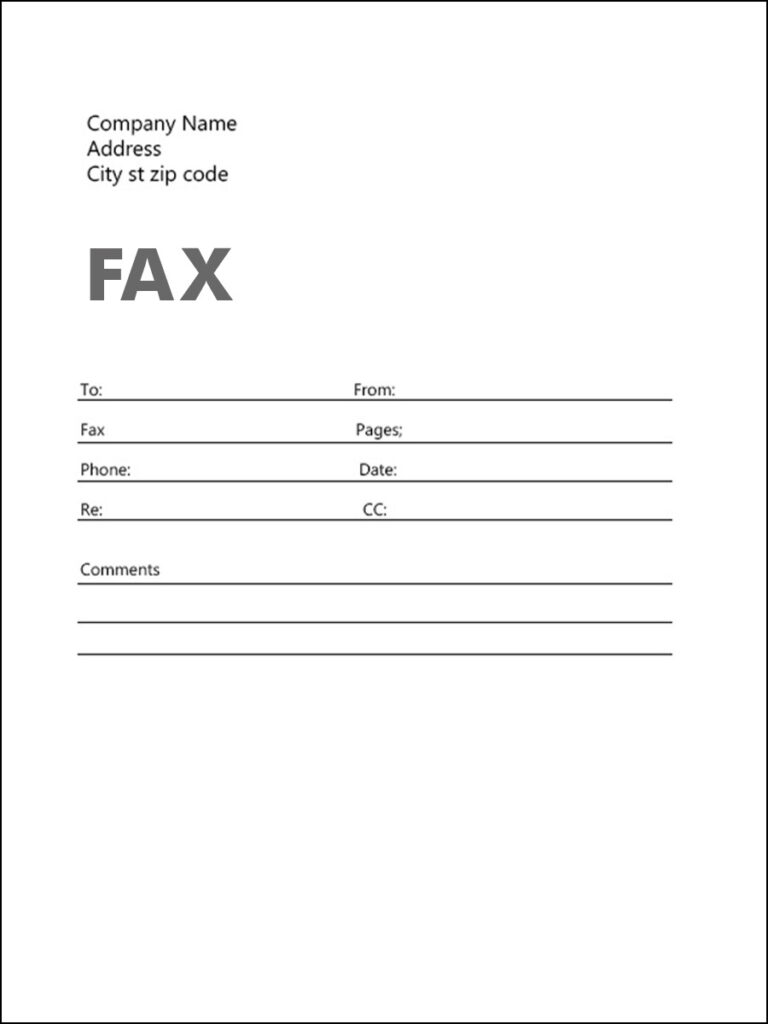 Sample Fax Cover Sheet Template With Free Examples