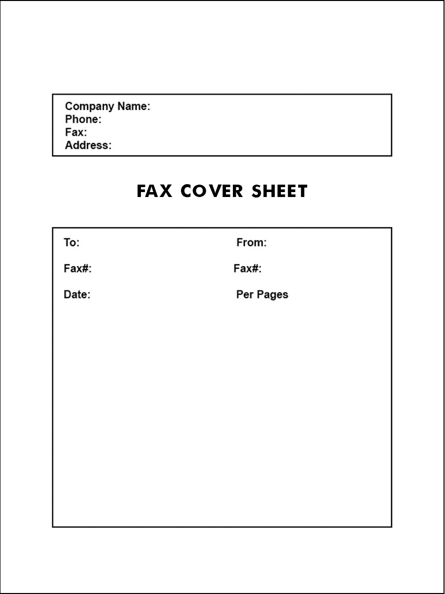 free professional fax cover sheet