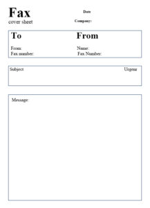 printable professional fax cover sheet