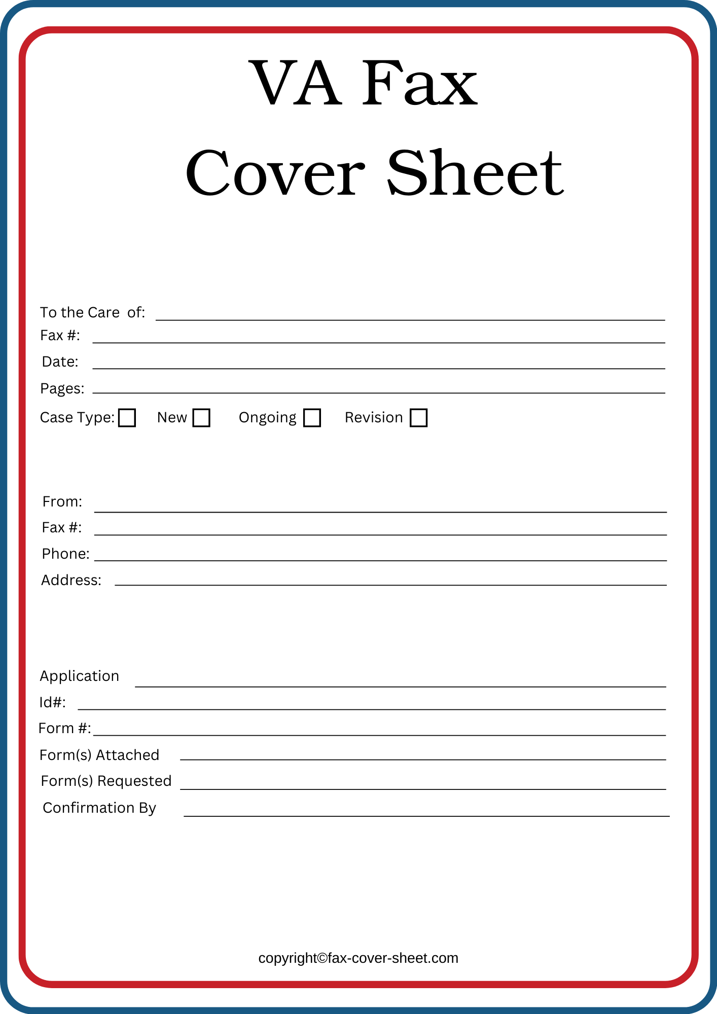 VA Claims Intake Center Fax Cover Sheet